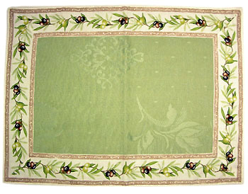 Provence Jacquard tea mat (olives 2005. green)